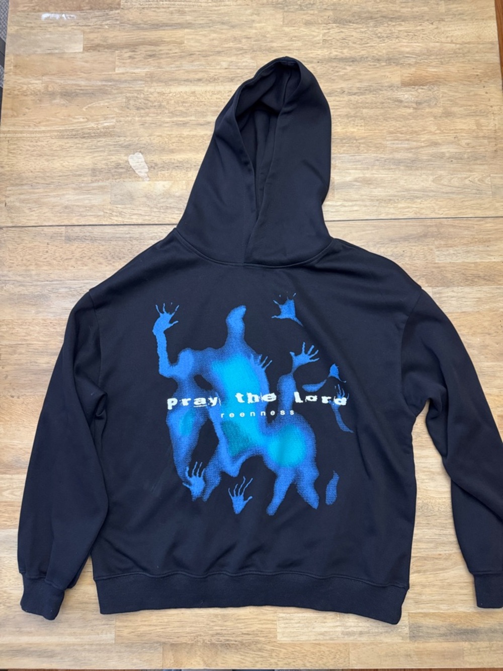 Pray The Lord Blue Graphic Hoodie